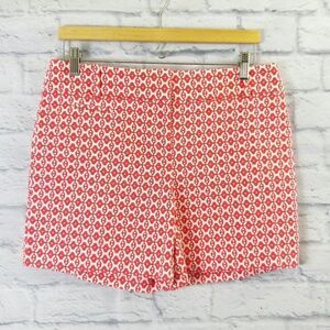 LOFT The Riviera Shorts Size 4 Coral Ikat
